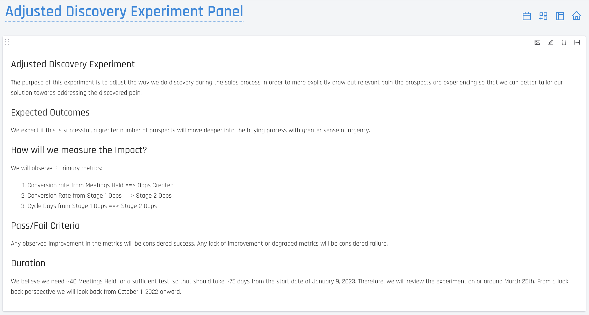 Experiment Narrative